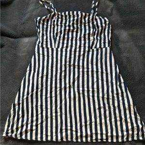 Cotton on mini dress. Striped navy blue and white. Only worn 2 times.